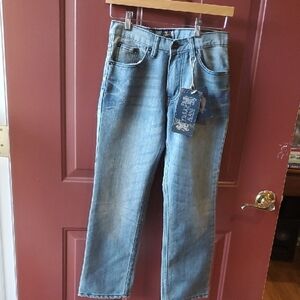 F.U.S.A.I. Classic Blue Denim Straight-Leg Jeans